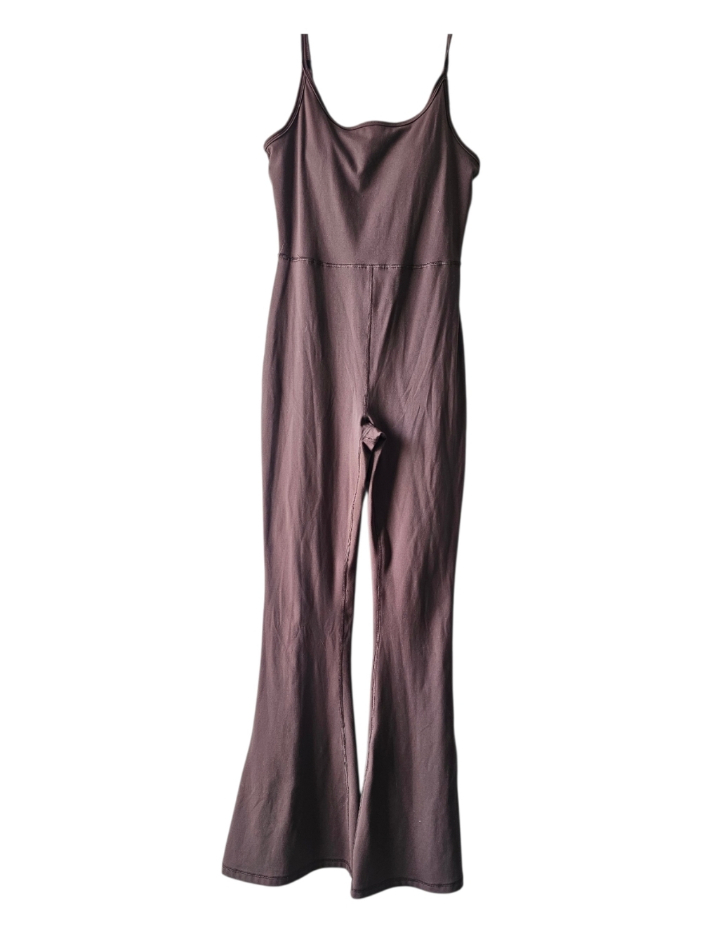 Yogalicious Flare Jumpsuit | Brown Activewear Romper | Medium